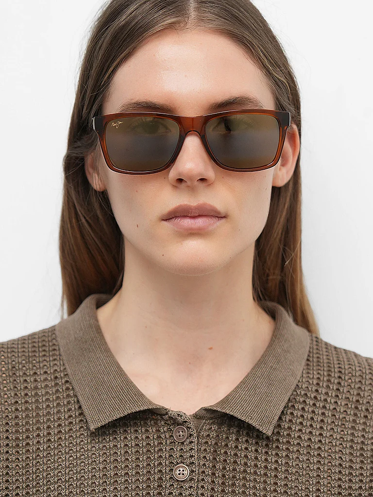 Maui Jim Lunettes De Soleil Polarisées Kowelo Shiny Translucent Dark Brown HCL® Bronze/CAT3 Homme,Femme 2
